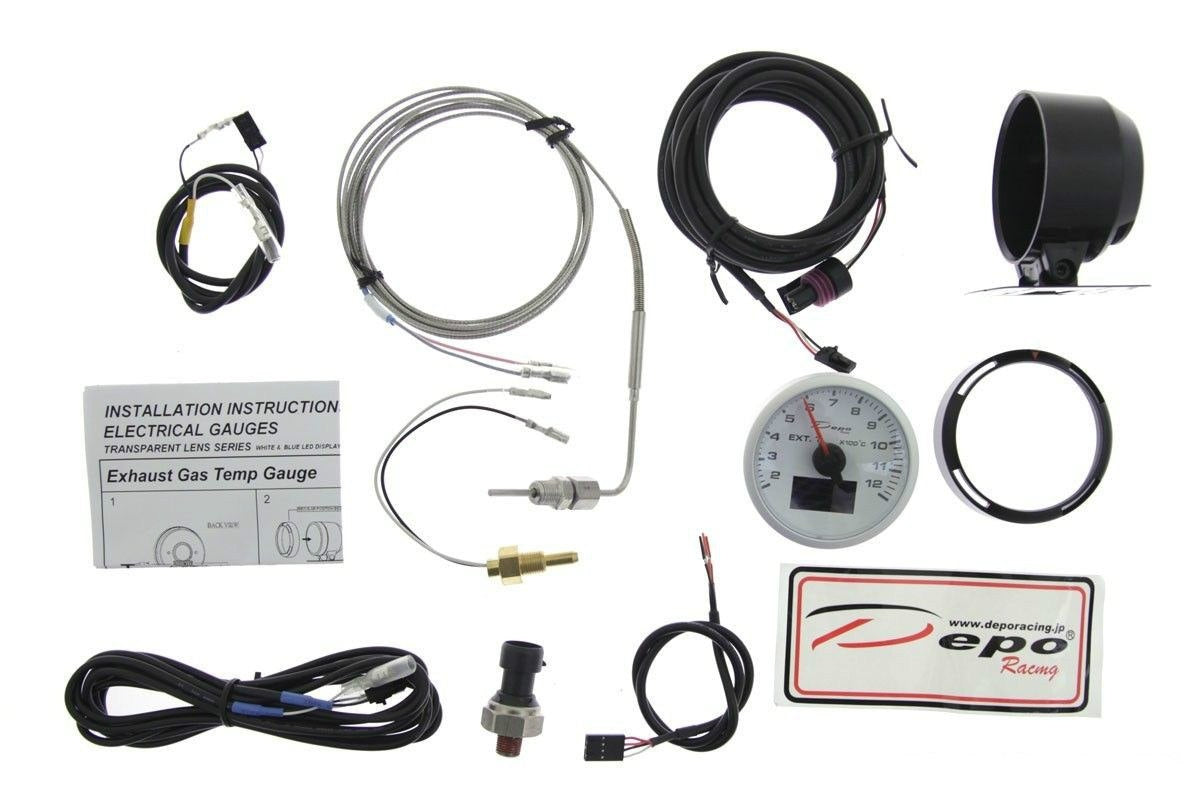 Depo Gauge WBL 4in1 60mm - Exhaust Temp, Volt, Oil Press, Temp