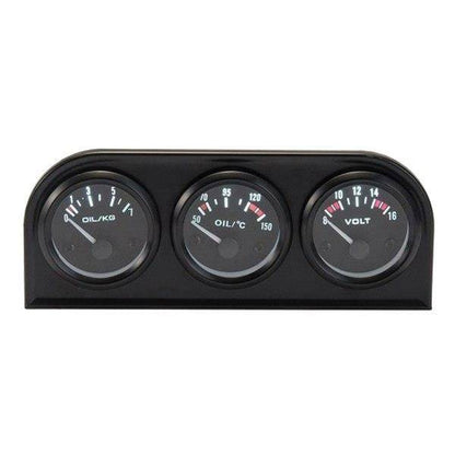 KET Anzeigen 52mm 3in1 Set Volt, Öltemperatur, Öldruck VDO Look