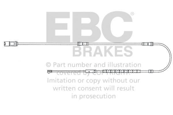 EFA128 - Verschleißsensor für Bremsbeläge EBC Brakes BMW | 5er Reihe (GT F07)(520) | 5er Reihe (GT F07)(530) | 5 Series (GT F07