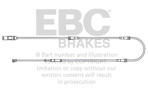 EFA160 - Verschleißsensor für Bremsbeläge EBC Brakes BMW | 5er Reihe (GT F07)(530) | 5er Reihe (GT F07)(535) | 5 Series (GT F07