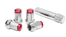 Geschmiedete Radmuttern D1Spec Stal 12x1,5 Silber/Rot