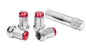 Geschmiedete Radmuttern D1Spec Stal 12x1,5 Silber/Rot