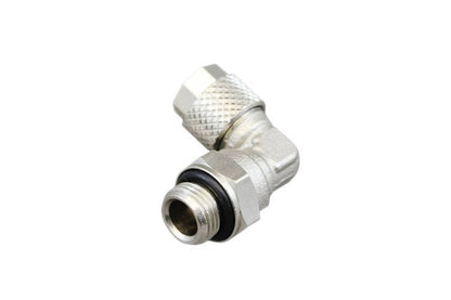 Messinganschluss für Luftschlauch 6/4mm - 1/4" außen - Winkel