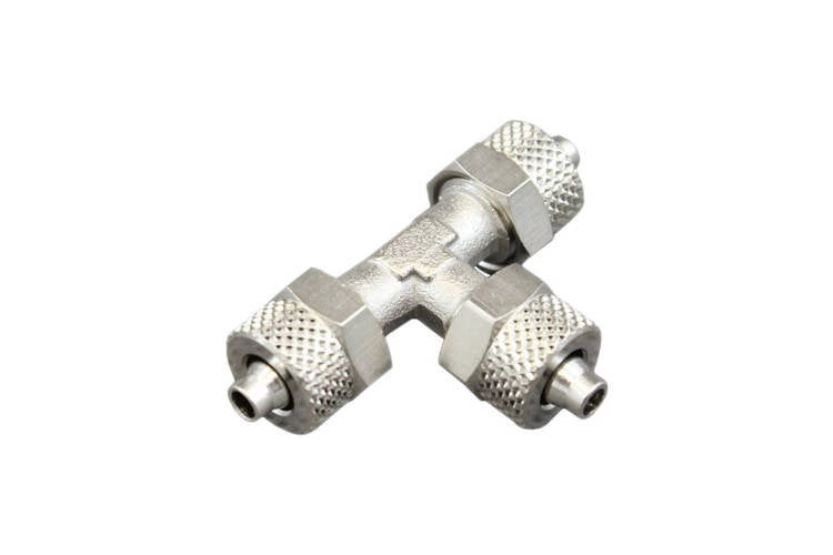 Messinganschluss für Luftschlauch 6/4mm - T-Typ