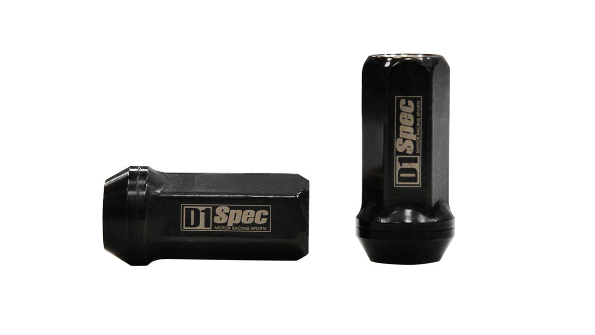 Geschmiedete Radmuttern D1Spec Stahl 12x1,5 Schwarz