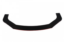 Universal front bumper splitter gloss black 3pcs.