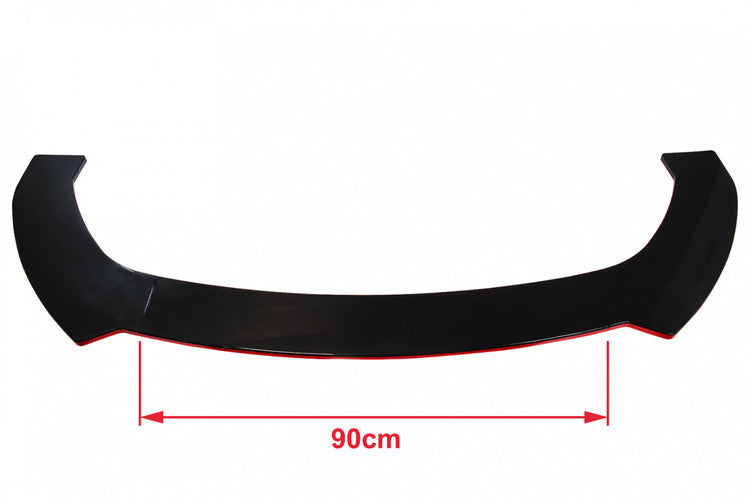 Universal front bumper splitter gloss black 3pcs.