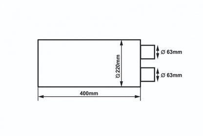 Center Muffler 63,5mm RM