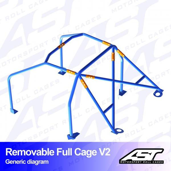 Roll Cage BMW (E30) 3-Series 4-doors Sedan AWD REMOVABLE FULL CAGE V2