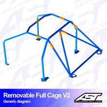 Roll Cage TOYOTA MR-2 (W20) 2-doors Roadster REMOVABLE FULL CAGE V2