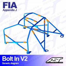 Roll Cage VW Golf (Mk4) 3-doors Hatchback FWD BOLT IN V2