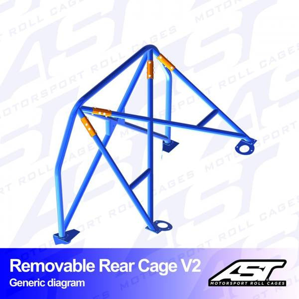 Roll Bar VW Lupo (6X) 3-doors Hatchback REMOVABLE REAR CAGE V2