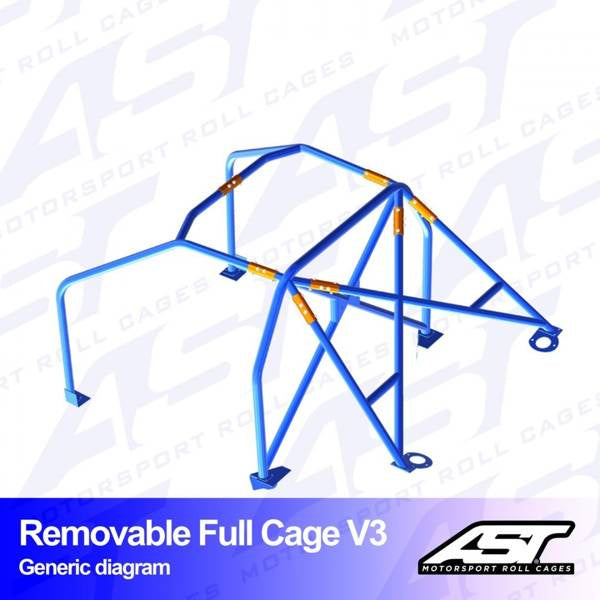 Überrollkäfig VW Polo (6R) 3-Türer Schrägheck ABNEHMBARER VOLLKÄFIG V3