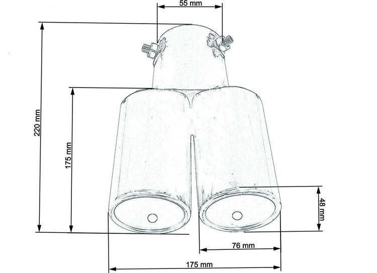 Exhaust Pipe 85X67mm enter 55mm