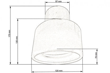 Exhaust Pipe 120mm enter 57mm