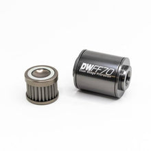 DeatschWerks Universal in-line fuel filter 100 micron AN10 70mm