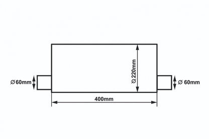 Mittelschalldämpfer 60mm RM