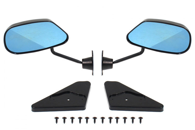 Mirrors Uniwersalne F2 ABS Manual Blue Glass