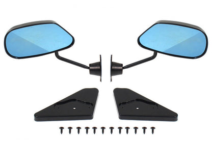 Mirrors Uniwersalne F2 ABS Manual Blue Glass