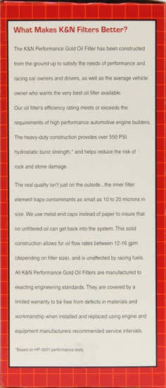 K&N Oil Filter HP-6002