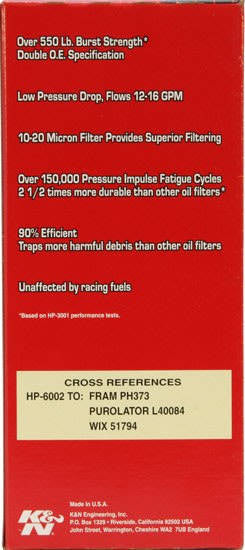 K&N Oil Filter HP-6002