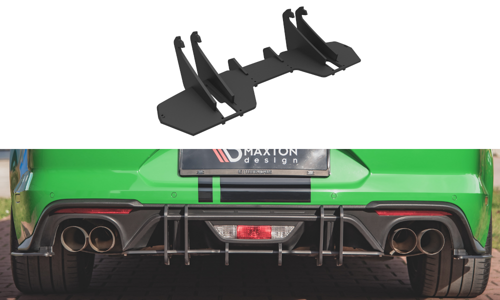 Diffusor Ford Mustang VI GT Facelift Heck Street Pro Schwarz