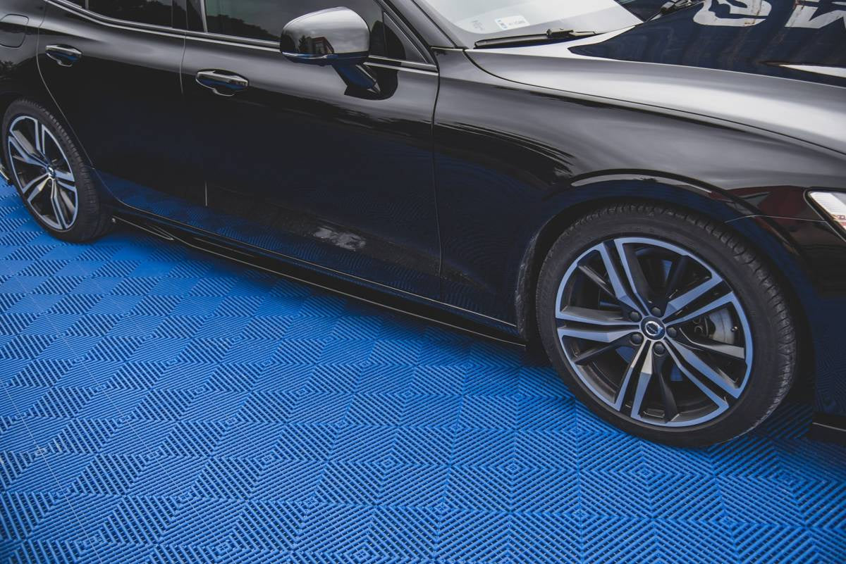 Diffusor Volvo S60 III R-Design Seitenschweller v.1 Hochglanz Schwarz