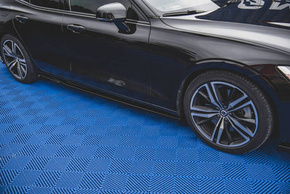 Diffusor Volvo S60 III R-Design Seitenschweller v.1 Hochglanz Schwarz