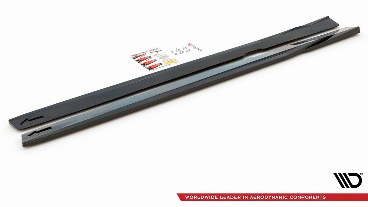Diffusor Volvo S60 III R-Design Seitenschweller v.1 Hochglanz Schwarz