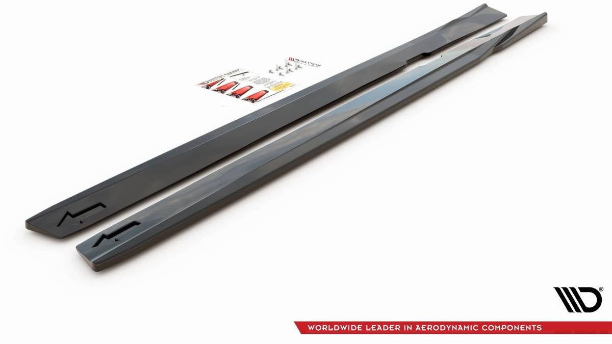 Diffusor Volvo S60 III R-Design Seitenschweller v.1 Hochglanz Schwarz