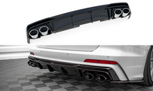Diffuser Audi A6 C8 S-Line Rear Valance + Exhaust Ends Imitation Black