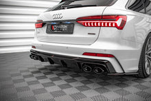 Diffuser Audi A6 C8 S-Line Rear Valance + Exhaust Ends Imitation Black