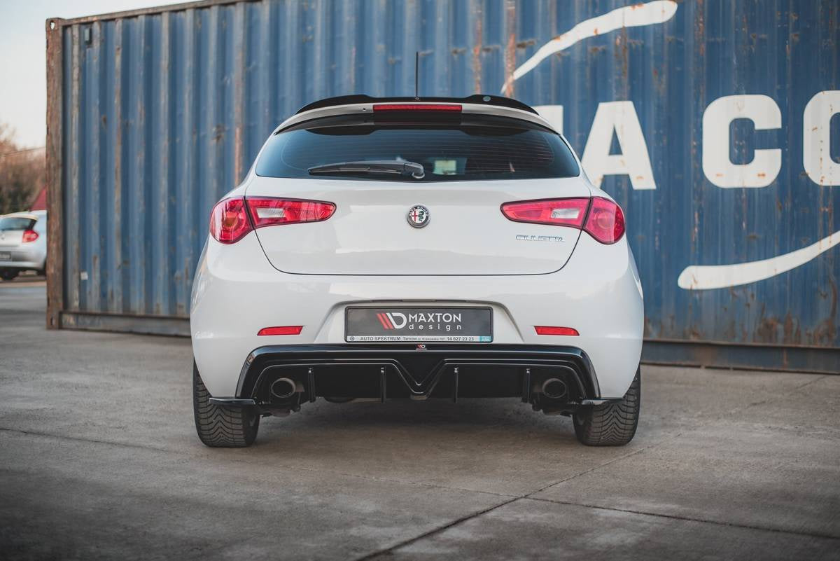 Diffusor Alfa Romeo Giulietta Facelift Heckschürze Auspuff beidseitig Ausführung Glanz Schwarz
