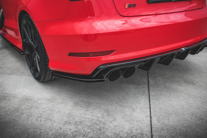 Splitter Audi S3 8V Rear Side Gloss Black
