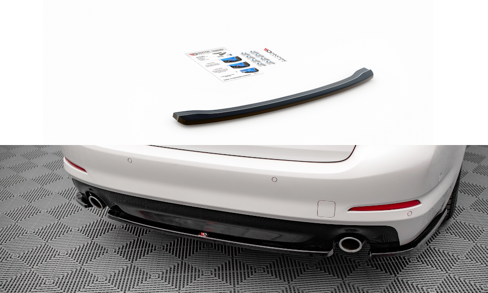 Splitter BMW 5 G30 Heck Mitte Hochglanz Schwarz