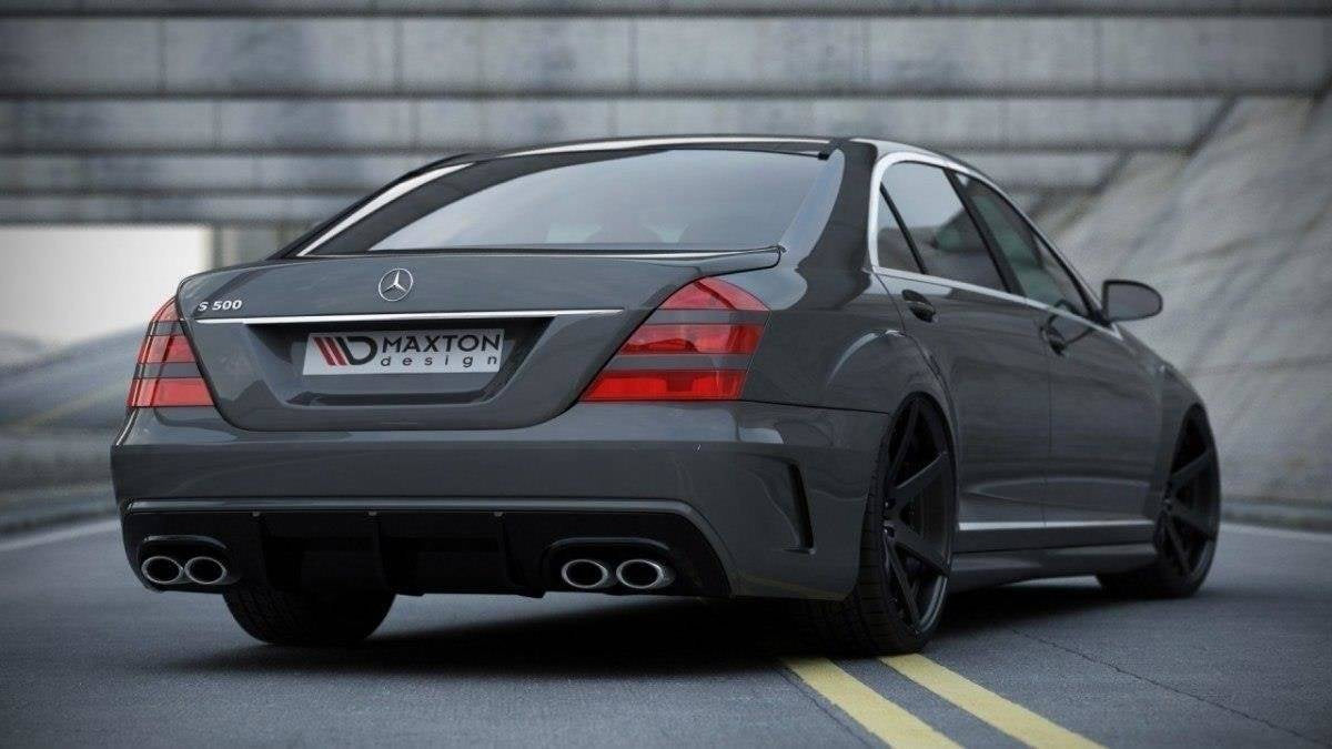 Bumper Mercedes-Benz S W221 Rear + Dyfuzor W205 Look Not primed