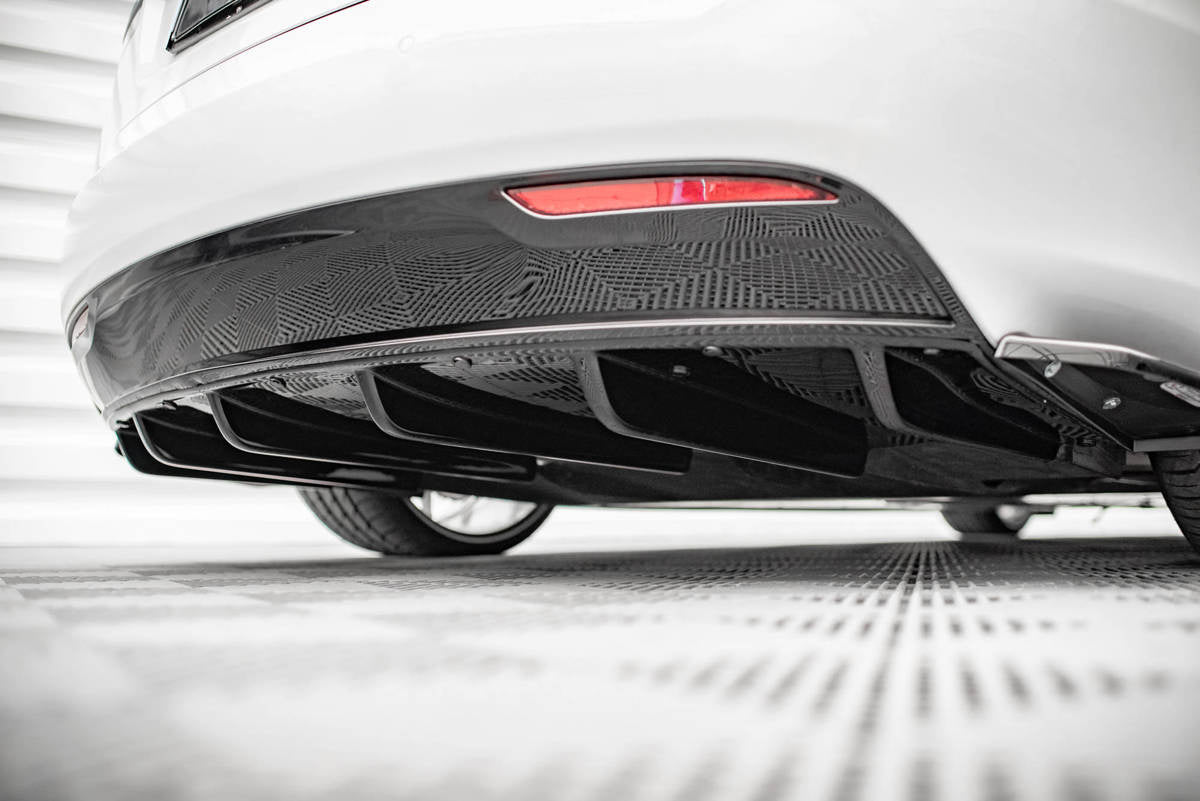 Diffusor Tesla Model S Facelift Heck Glanz Schwarz