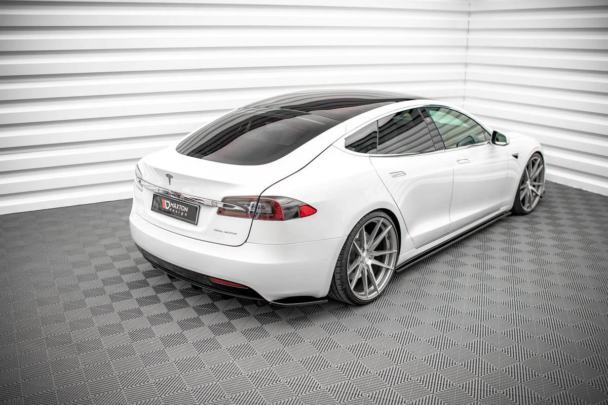 Diffusor Tesla Model S Facelift Heck Glanz Schwarz