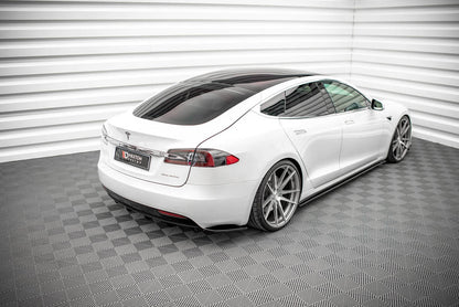 Diffusor Tesla Model S Facelift Heck Glanz Schwarz