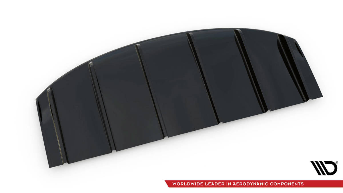 Diffusor Tesla Model S Facelift Heck Glanz Schwarz