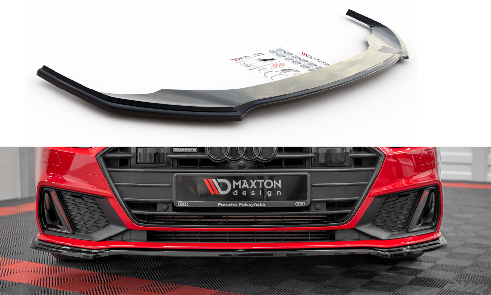 Splitter Audi A7 C8 S-Line Front v.1 Hochglanz Schwarz