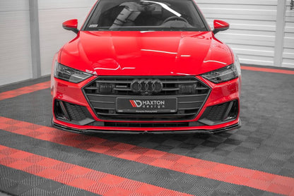 Splitter Audi A7 C8 S-Line Front v.1 Hochglanz Schwarz