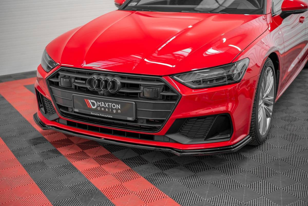 Splitter Audi A7 C8 S-Line Front v.1 Hochglanz Schwarz