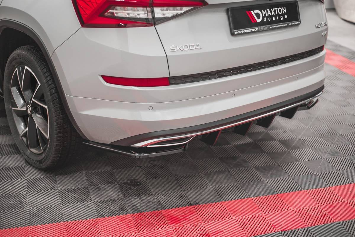 Diffusor Skoda Kodiaq I Sportline Heckschürze Glanz Schwarz