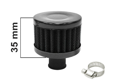 Crankcase Breather Filter 12mm Black