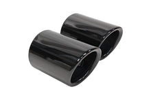 Exhaust Tip 74mmx2 enter 71mm Black Chrome