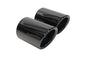 Exhaust Tip 74mmx2 enter 71mm Black Chrome