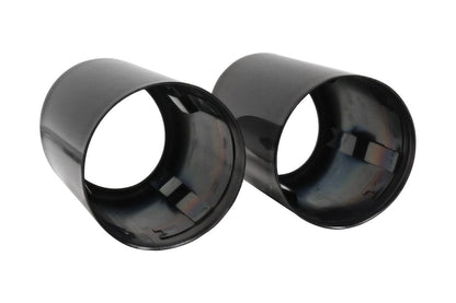Exhaust Tip 74mmx2 enter 71mm Black Chrome