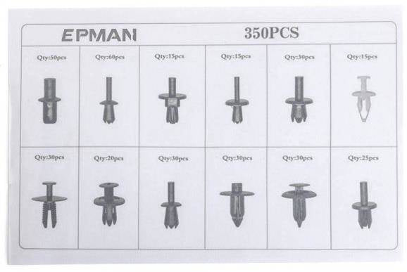 Pins Clamps Set 350 pcs