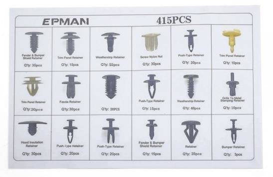 Pins Clamps Set 415 pcs